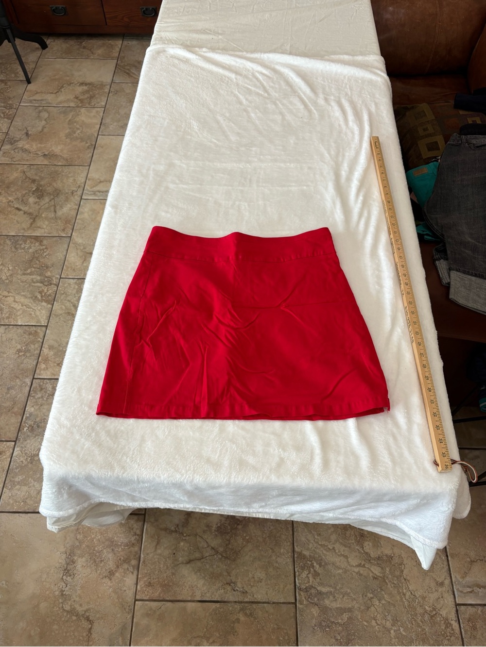Red Women's A-Line Mini Skort - Classic Casual Style